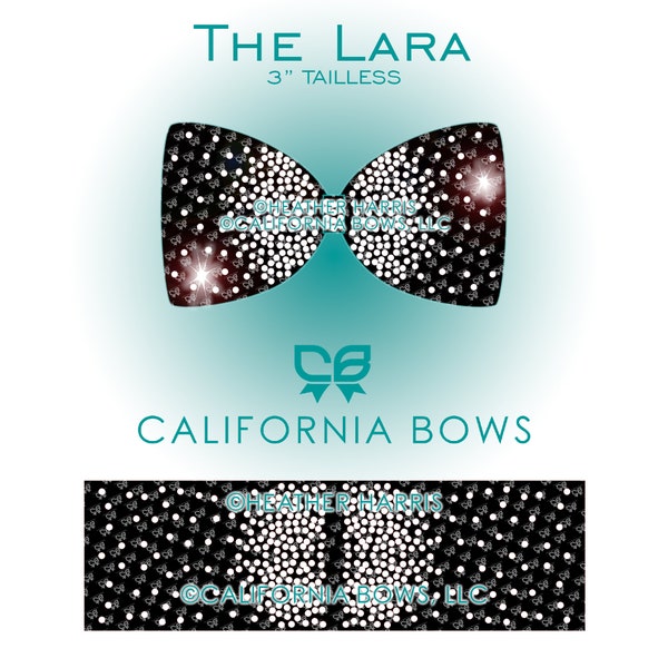 Lara 3" Cheer Bow Rhinestone Tailless Template Download