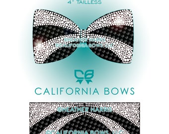 Esme 4" Cheer Bow Rhinestone Tailless Template Download