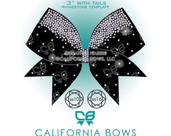 Infinity 3" Cheer Bow Rhinestone Template Download