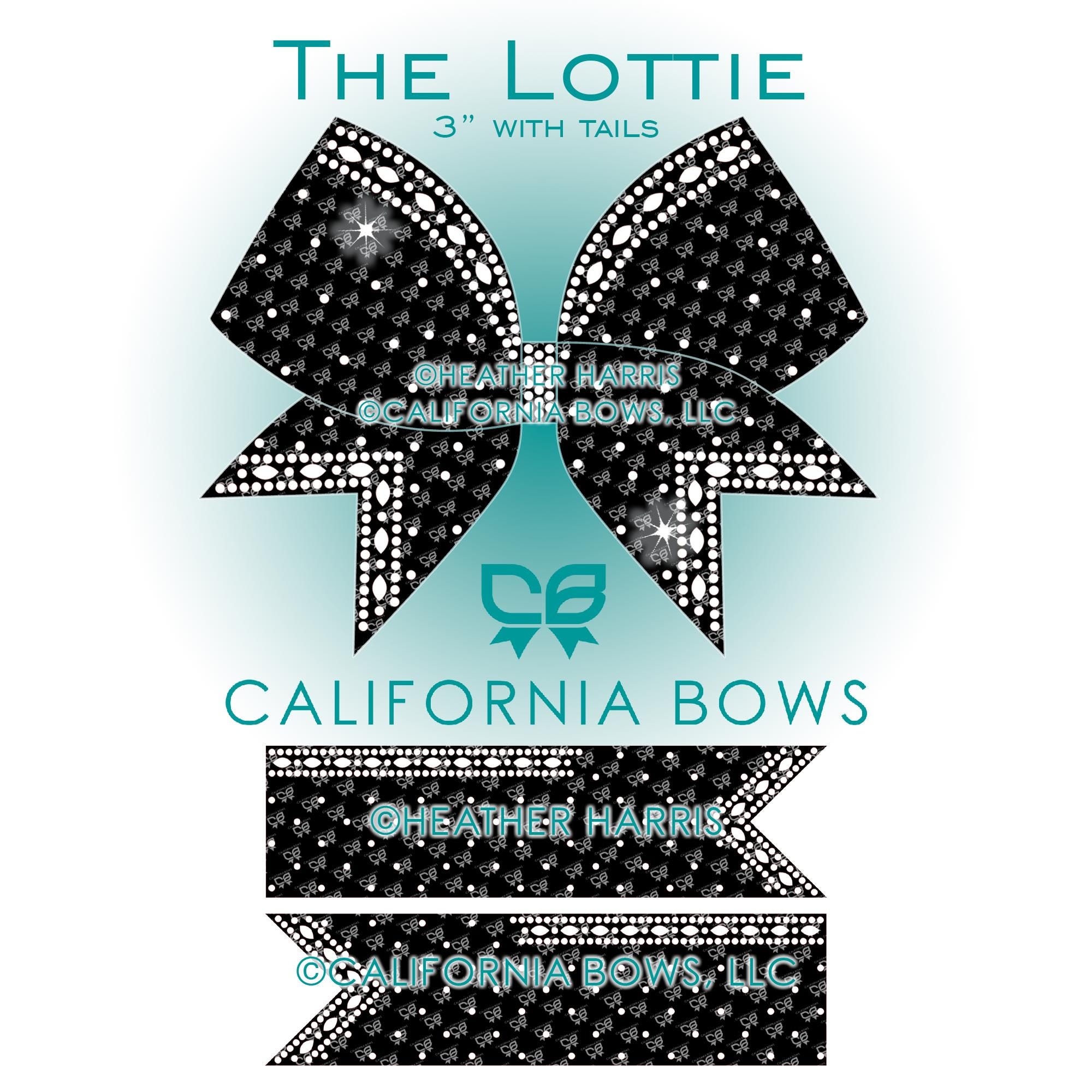 Lottie 3" Cheer Bow Rhinestone Template Download
