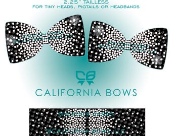 Plantilla sin cola de diamantes de imitación para lazo de animadora Lara de 2,25"