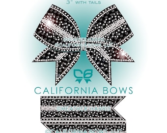 Devon 3" Cheer Bow Rhinestone Template Download