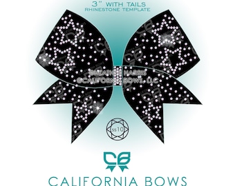 Liberty 3" Cheer Bow Rhinestone Template Download