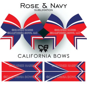 May include: A red, white, and blue bow with the text "CHEATHER HARRIS OCALIFORNIA BOWS, LLC" on each side. The bow is tied in a knot with a black "CB" logo in the center. The text "CALIFORNIA BOWS" is written below the bow.