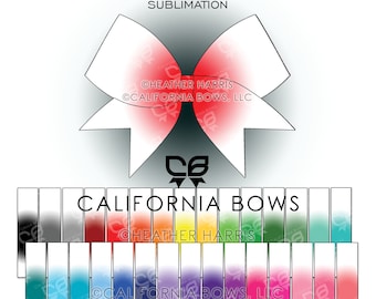 Bundle 30 Ombre Gradient Bow Design Sublimation Download PNG