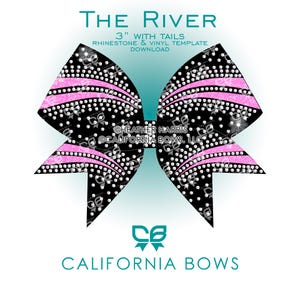 River 3" Bow Rhinestone Template Download