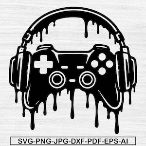 Spelkontroll SVG, Spelkontroll Splatter Drip Svg, Spelkontroll Clipart, Spelkontroll Svg Skärfiler för Cricut, Gaming Svg