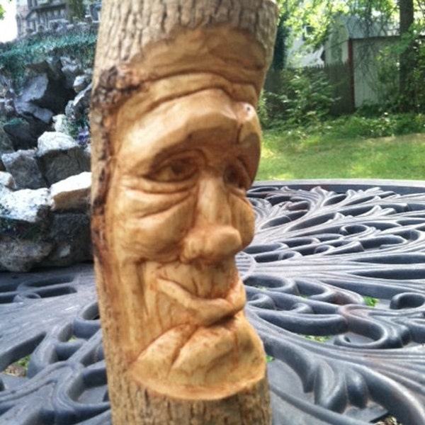 SALE - Ash Wood Spirit - Hand Carved
