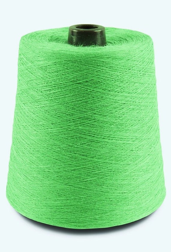 1kg/35oz 100 LINEN YARN Bright Summer Green Linen Yarn High Etsy