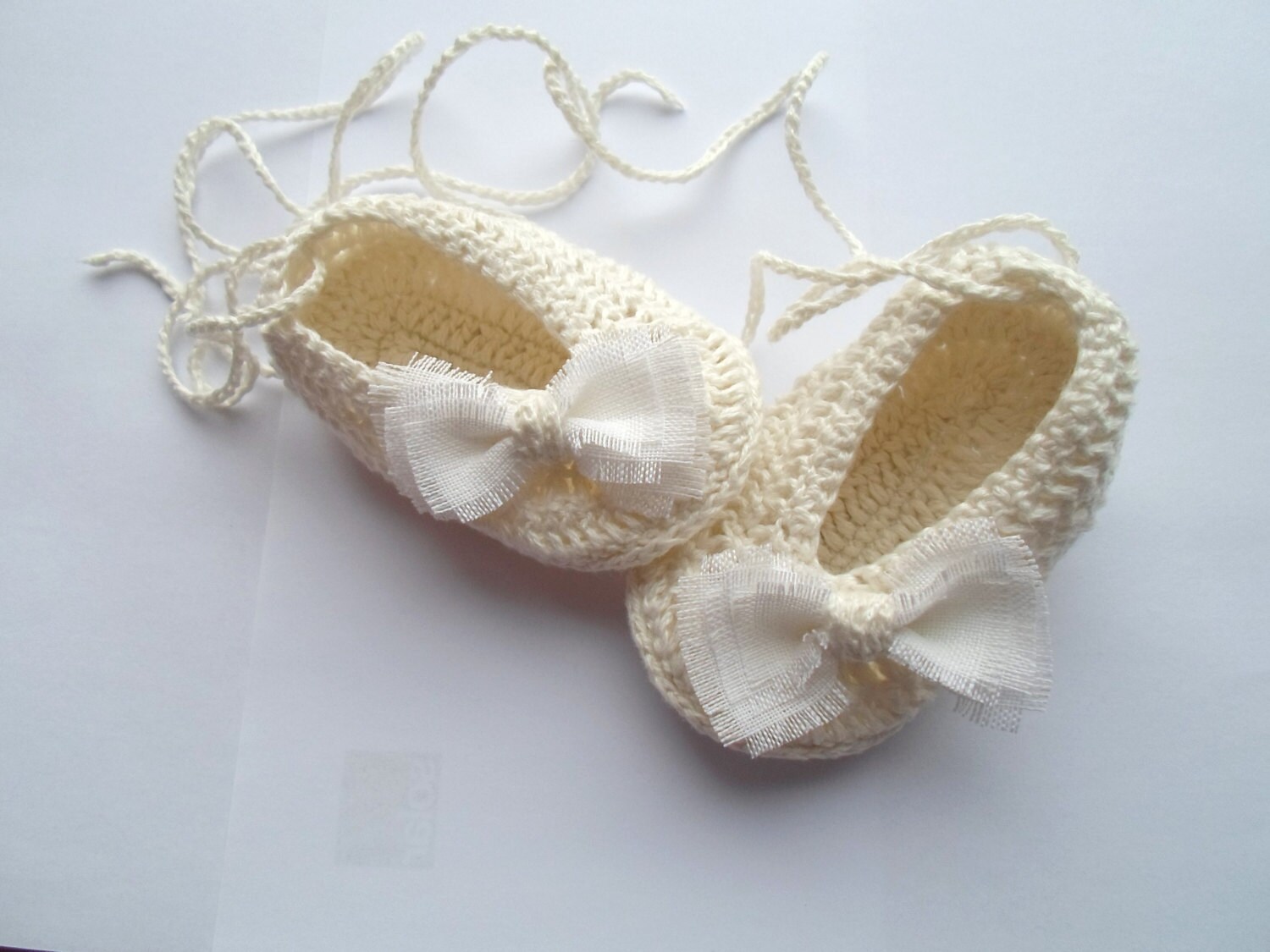 White Linen Baby Girl Shoes, Baby Girl Gift, Christening/blessing Baby ...