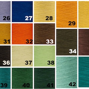 Hilo de lino, Paleta de colores, 3 bolas 300g (10.5 oz), varios colores de bolas, ganchillo, hilo de lino de punto