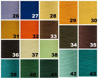 Linen Yarn, Color Palette, 1 Ball 100g (3.5 oz), Various Balls Colors, Crochet, Knitting Linen Yarn