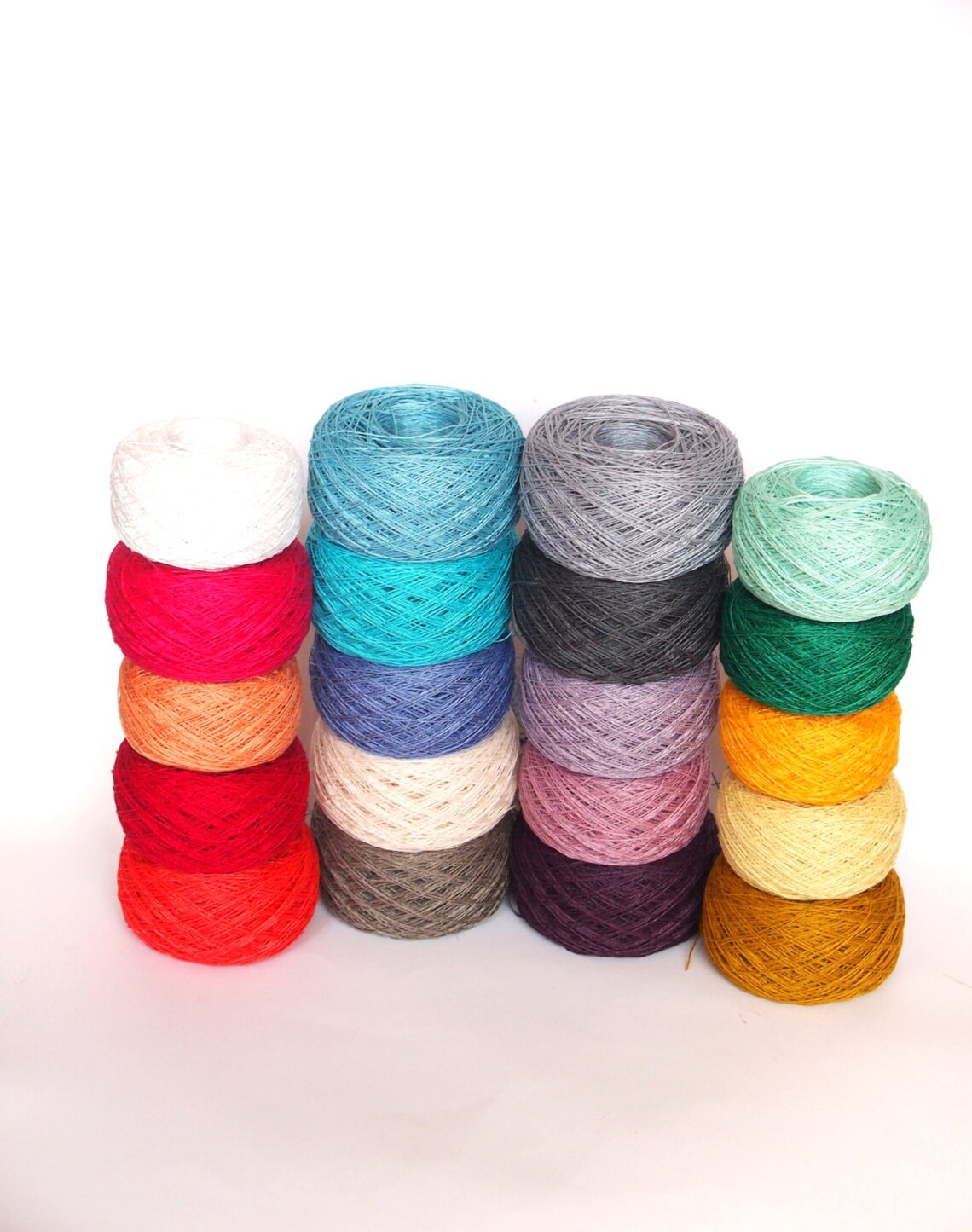 20 Balls LINEN YARN 100 Linen Yarn Various Colors High Etsy