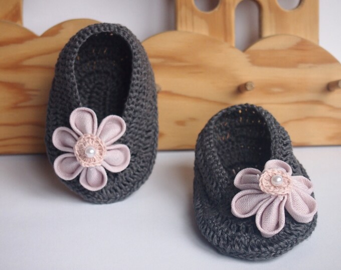 LINEN BABY SHOES Linen Baby Girl Shoes Baby Girl Gift Made - Etsy