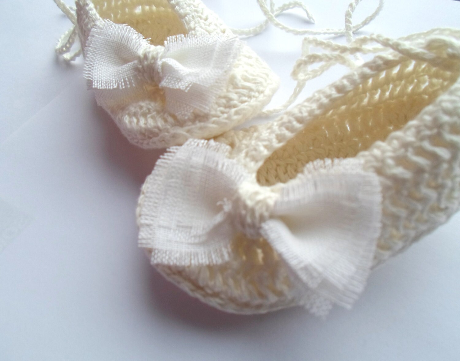 White Linen Baby Girl Shoes, Baby Girl Gift, Christening/blessing Baby ...