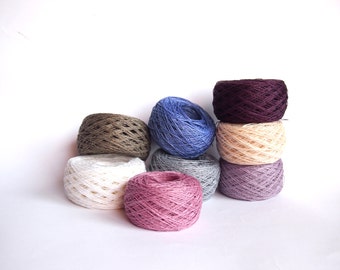 8 Balls LINEN YARN, 100% Linen Yarn Various Colors, High Quality Linen Yarn, Crochet, Knitting Linen Yarn, 400g (14oz)