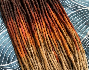 CLEARANC SALE [full set of temporary synthetic dread extensions] knotty natural look locks dreadlock dreadlocks ombre iconic faux