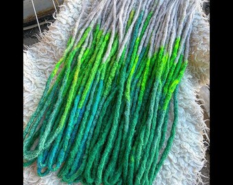 CLEARANCE SALE [full set of temporary synthetic dread extensions] knotty natural look locks dreadlock dreadlocks ombre iconic faux lox