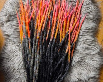 CLEARANCE SALE [full set of temporary synthetic dread extensions] knotty natural look locks dreadlock dreadlocks ombre iconic faux locks