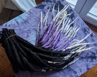 CLEARANCE SALE [full set of temporary synthetic dread extensions] knotty natural look locks dreadlock dreadlocks ombre iconic faux lox