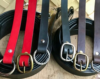 1" wide medieval leather belt
