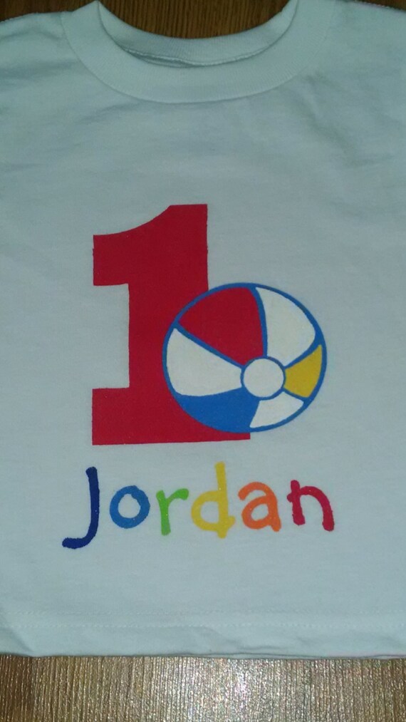 Beach Party Theme Personalized 1st Birthday Bodysuit Or Etsy