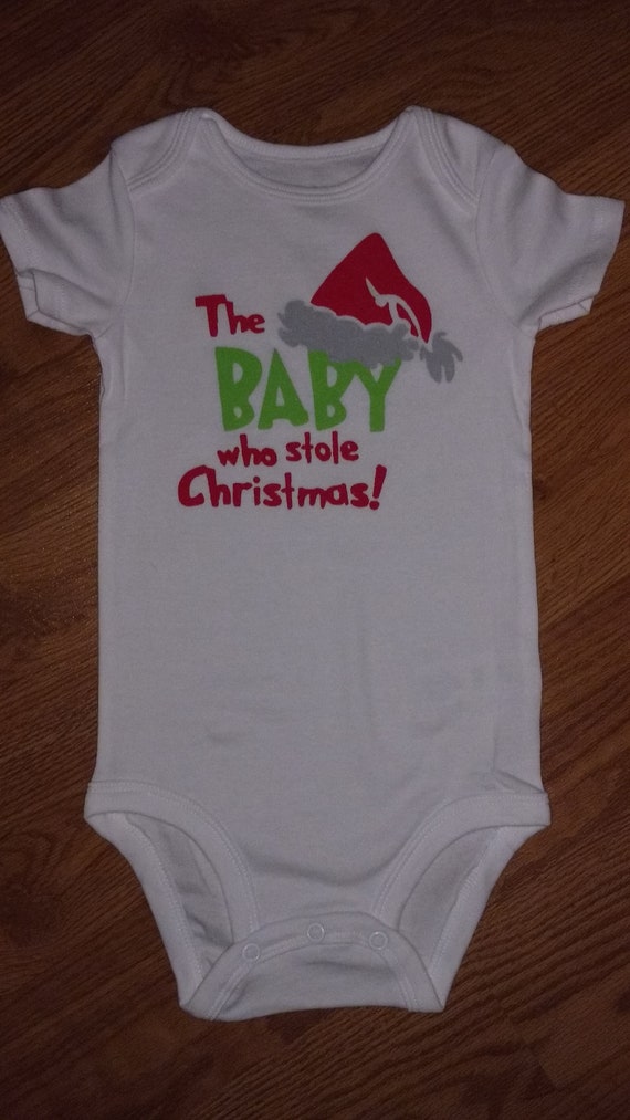 The Baby Who Stole Christmas The Grinch Bodysuit Or Etsy