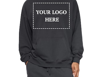 Sudadera con capucha de tejido grueso personalizada, foto o texto personalizado, jersey unisex extragrande, regalo