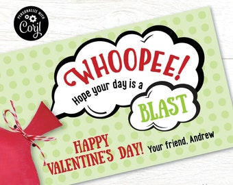 EDITABLE Whoopee Cushion Valentines | Printable Whoopee Cushion Holder Valentine Cards | CORJL Template | digital file