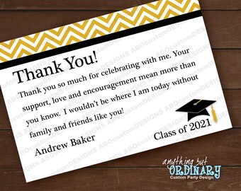 Kraft Paper Gold Instant Download Foldable Thank You Card Mint PRINTABLE Banner /& Lights