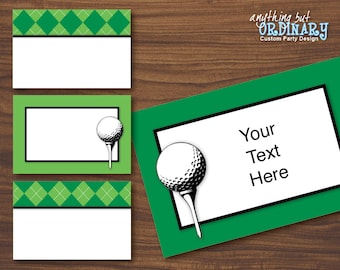 Golf Party Favor Tags, Large Editable Golf ParTEE Label Cards, INSTANT DOWNLOAD, digital printable file