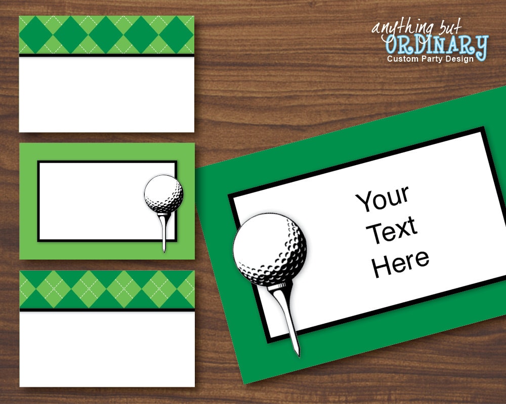 Golf Party Favor Tags Large Editable Golf ParTEE Label Cards Etsy