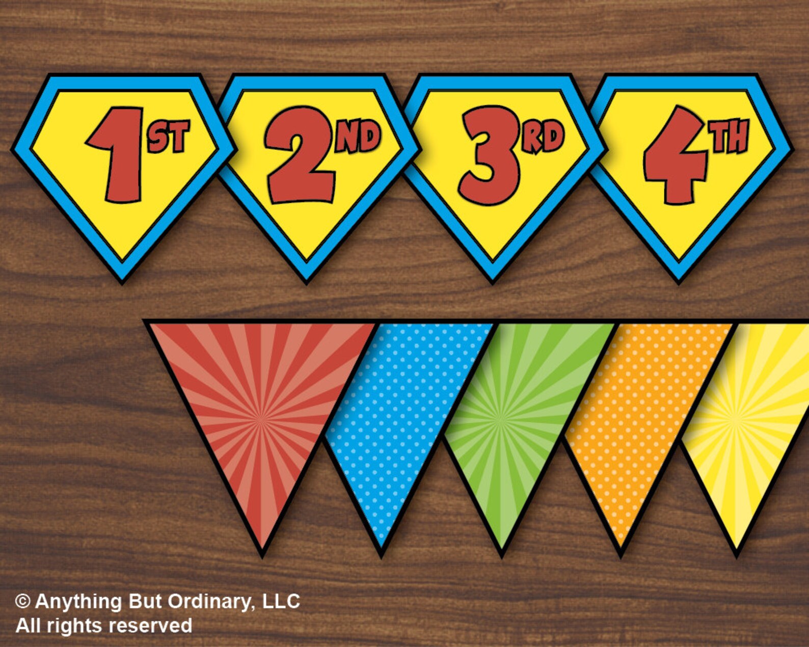 PERSONALIZED Superhero Birthday Banner DIY printable digital Etsy