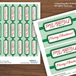 Mistletoes Bagtoppers, Editable Gift Bag Labels, INSTANT DOWNLOAD ...