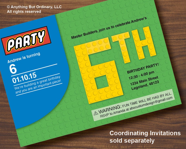 EDITABLE Building Blocks Address Labels Avery Compatible Etsy