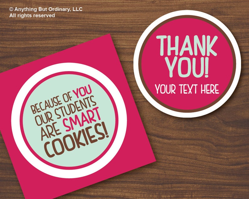 Teacher Appreciation Smart Cookies Gift Tags Printable Etsy