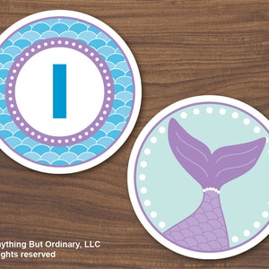 DIY Mermaid It's a Girl Banner, INSTANT DOWNLOAD Printable Digital File ...