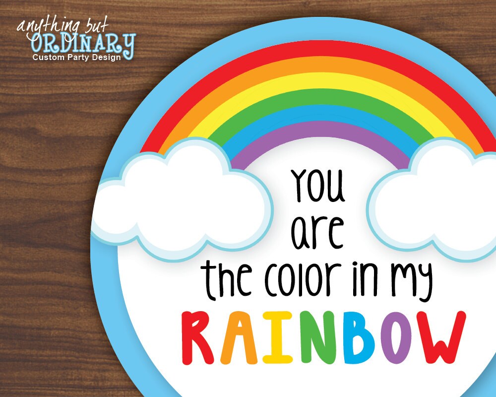 printable rainbow gift tags st patricks day rainbow etsy