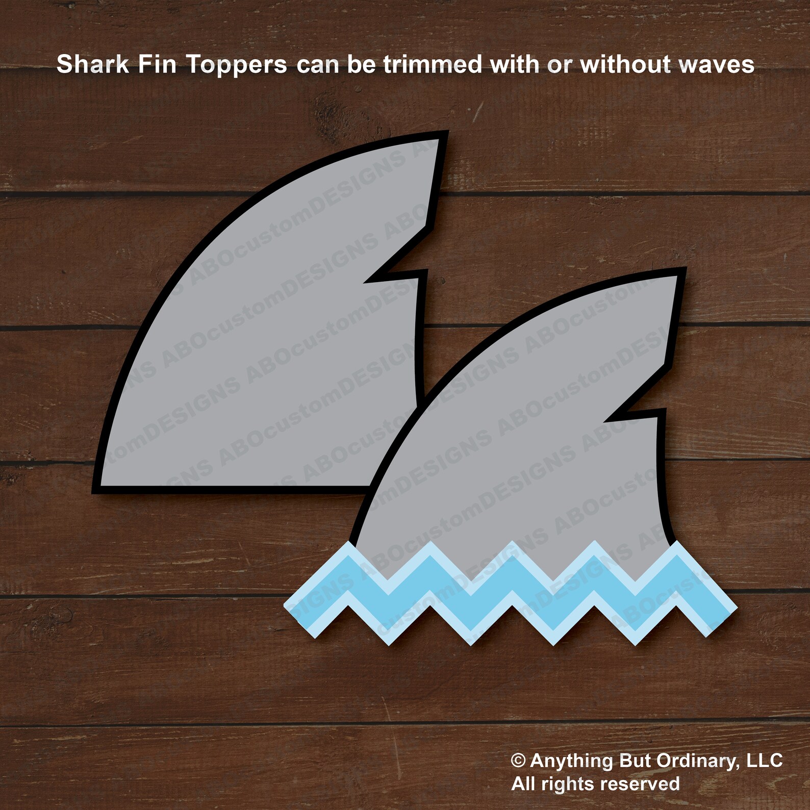 Shark Fin Cupcake Toppers Printable Shark Party Fin Cut Outs - Etsy México