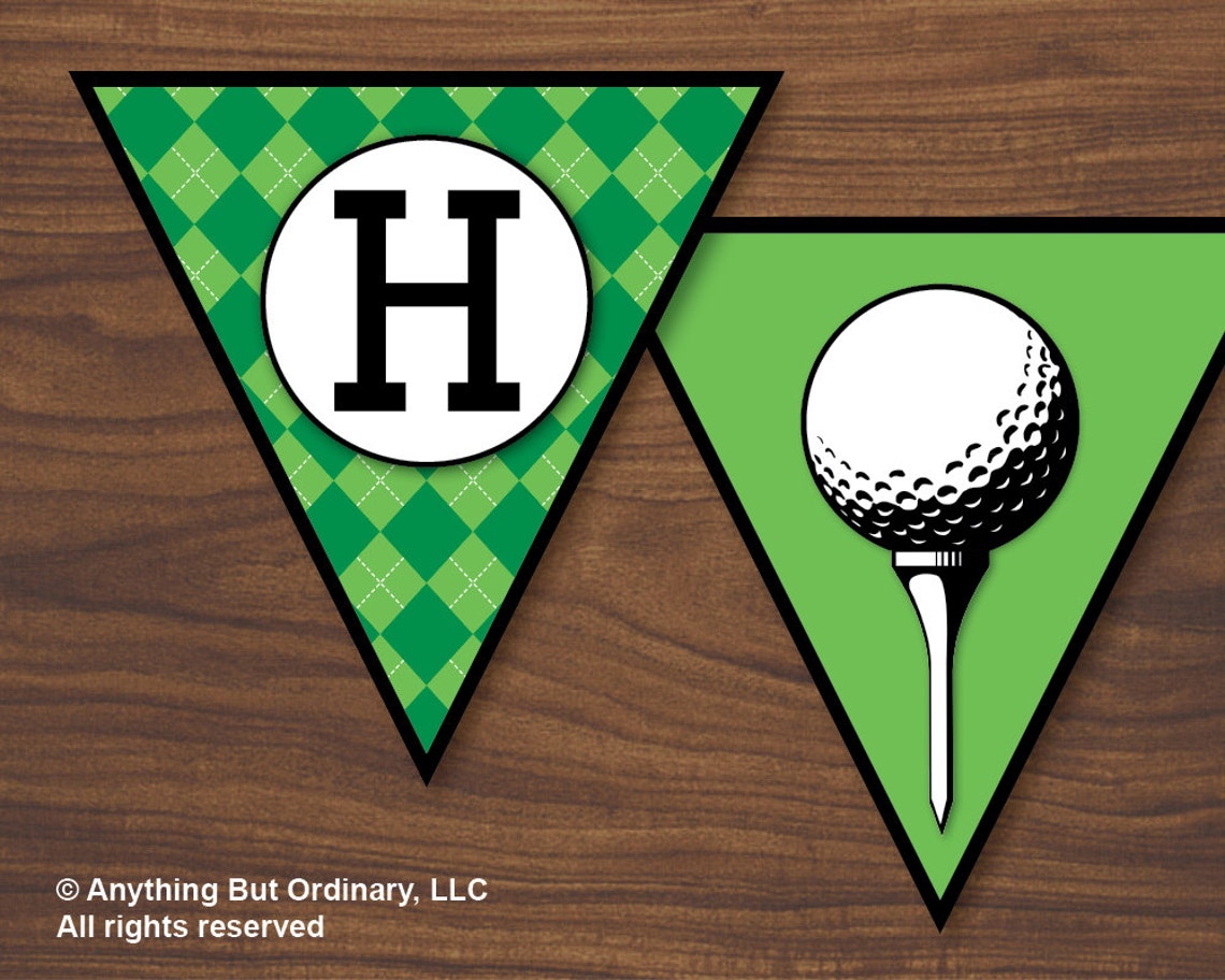 Golf Birthday Banner ParTEE Printable Golf Banner 40th | Etsy