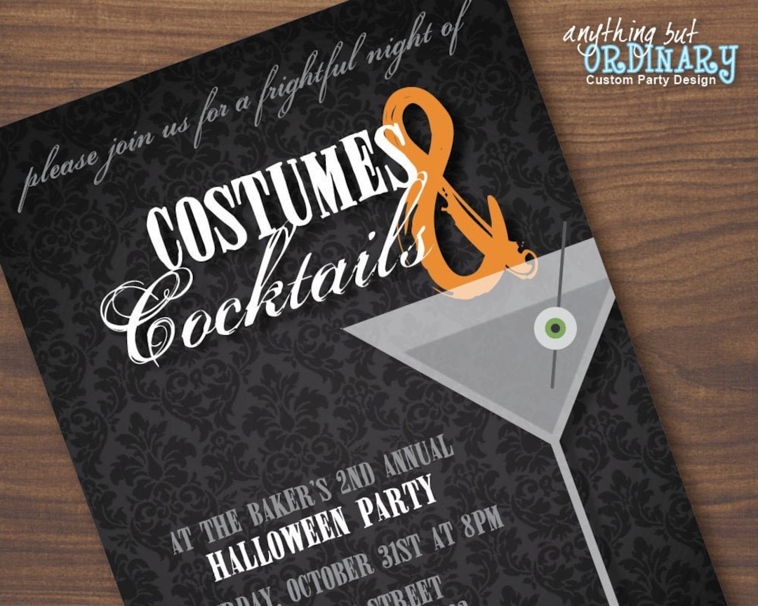 Costumes and Cocktails DIY Halloween Costume Party - Etsy