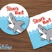Shark Bait Favor Tags Printable Round Shark Labels INSTANT DOWNLOAD Digital File - Etsy