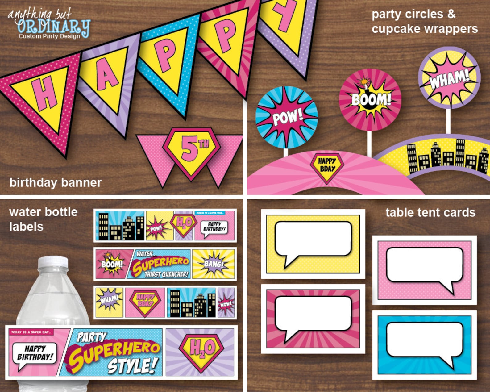 Girls Superhero Birthday DIY Supergirl Printable Party - Etsy