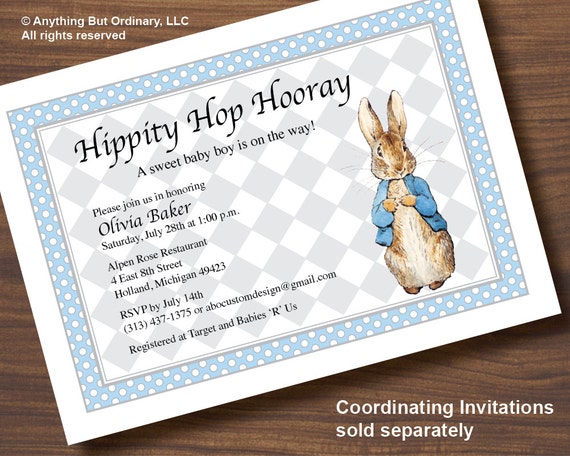 Peter Rabbit Printable Birthday Party Decorations, Blue and Gray Peter  Rabbit Party Supplies, INSTANT DOWNLOAD, Digital File 