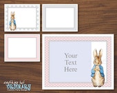 Peter Rabbit Editable Party Signs Pink and Gray Printable - Etsy