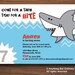 Shark Birthday Invitations, Printable Shark Invites, Shark Bite Pool ...
