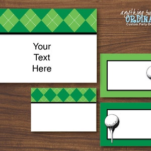 Tarjetas de etiquetas editables Golf ParTEE, etiquetas de golf imprimibles, DESCARGA INSTANTE, archivo digital