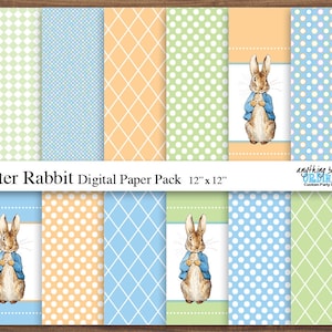 Peter Rabbit Digital Paper, Peter Rabbit Background Pages, Digital ...