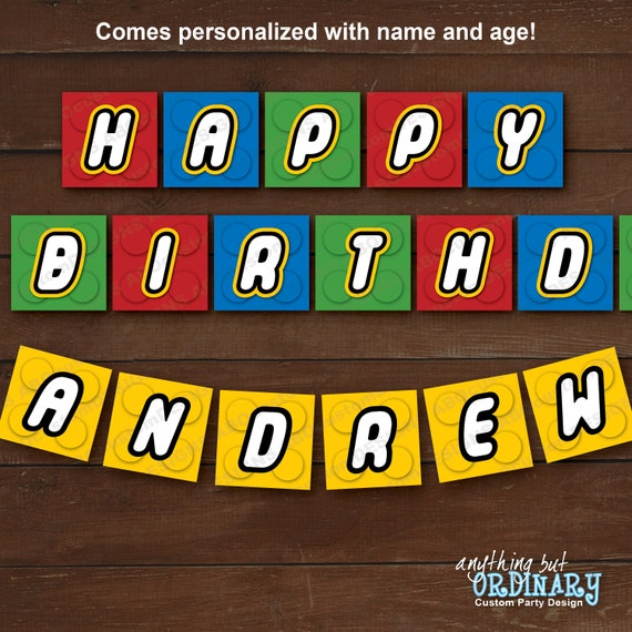 PERSONALIZED Building Blocks Birthday 