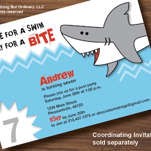 Shark Bait Favor Tags | Printable Round Shark Labels | INSTANT DOWNLOAD | Digital File - Etsy